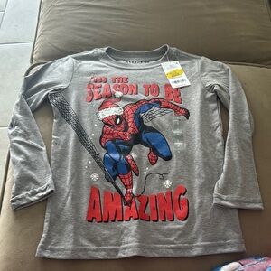 Marvel Spider-Man Kids Gray Long Sleeve Shirt